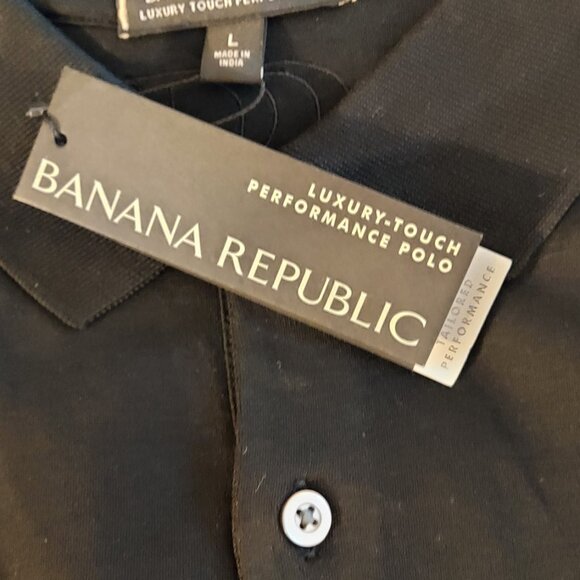 Banana Republic Luxury Touch Performance Black NWT Men’s L Polo - Picture 7 of 16
